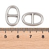 304 Stainless Steel Oval Links Connector Charms STAS-F366-02A-P-3