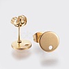 Ion Plating(IP) 304 Stainless Steel Stud Earring Findings X-STAS-K184-01-02G-2
