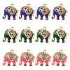 10Pcs Alloy Colorful Rhinestone and Enamel Pendants ENAM-YW0006-14A-2