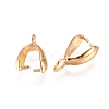 Grade AA Brass Ice Pick Pinch Bails for Pendant Making KK-M008-b-06G-NR-2