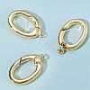 6Pcs Rack Plating Brass Spring Gate Rings KK-SC0006-48G-01-7