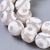 Tibetan Style 3-Eye dZi Beads X-TDZI-G341-10mm-02-2
