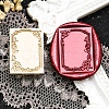 Rectangle Flower Frame Brass Stamp Heads AJEW-M037-04G-04-1