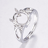 Adjustable Brass Solitaire Ring Settings KK-G330-09P-3