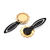 Alloy & Iron Bookmark Cabochon Settings PALLOY-N184-10G-2