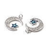 Brass Micro Pave Cubic Zirconia Pendants KK-E068-VB422-3