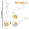 Sunflower Wool Braided Pendant Decorations AJEW-WH0258-857A-2