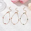 3Pcs Natural Malaysia Jade Rondelle Beads Link Bracelets BJEW-JB12655-2