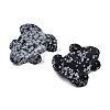 Natural Snowflake Obsidian Carved Beads G-K383-17C-2