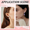 40Pcs Spray Painted Alloy Stud Earring Findings FIND-SP0005-51-5