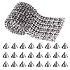 1 Yard 12-Row Resin Spike Stud Cone Flatback Punk Rock Trim Mesh Bead Craft FIND-TA0006-73A-1