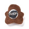 Gingerbread Man Cotton & Non-Woven & Velvet Fabric Brooch JEWB-A003-11-2