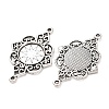 Tibetan Style Alloy Connector Cabochon Settings FIND-C094-02AS-2