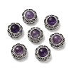 Brass Pave Natural Amethyst Multi-Strand Links KK-D366-01P-A-1
