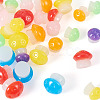 30Pcs 2 Styles Luminous Resin Mushroom Ornament RESI-TA0004-02C-3