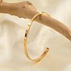 Ion Plating(IP) 304 Stainless Steel Cuff Bangles X-BJEW-K173-02G-6