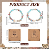 4Pcs Synthetic Imperial Jasper & Synthetic Howlite Round Bead Stretch Bracelets BJEW-ME00008-2