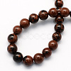 Natural Mahogany Obsidian Round Beads Strands G-S163-10mm-2