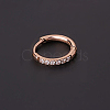 316 Stainless Steel Micro Pave Clear Cubic Zirconia Hoop Cartilage Earrings WG9FB89-02-1