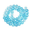 Crackle Transparent Glass Beads Strands GLAA-N068-06A-03-2