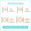 20Pcs 4 Styles 4-Hole Zinc Alloy Buttons BUTT-NB0002-12KCG-2