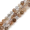 Natural Black Gold Rutilated Quartz Beads Strands G-H093-B03-6mm-2