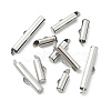 100Pcs 5 Styles Iron Slide On End Clasp Tubes IFIN-YW0003-11-3