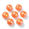 UV Plating Rainbow Iridescent Acrylic Beads PACR-E001-04H-2
