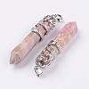 Natural Rhodochrosite Big Pointed Pendants G-G738-A-28-2