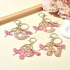 Letter A~Z Transparent Glitter Resin Pendant Keychains KEYC-FZ00024-12-10