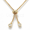 Brass Bolo Bracelets ZIRC-T006-20G-3