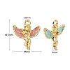 30Pcs 3 Colors Alloy Enamel Pendants ENAM-CJ0002-57-2