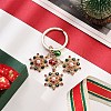 Christmas Snowflake Alloy Rhinestone Keychain KEYC-YW00108-04-1