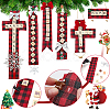 DIY Christmas Themed Wood Pendant Decorations Kits DIY-NB0012-73-3