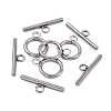 Non-Tarnish 304 Stainless Steel Ring Toggle Clasps X-STAS-Q179-01-3