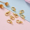 Golden Tone Zinc Alloy Lobster Claw Clasps X-E103-G-6