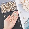 80Pcs 4 Style ABS Plastic Imitation Pearl Pendants PACR-CA0001-11-3