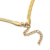 304 Stainless Steel Herringbone Chain Necklaces NJEW-P282-03G-4