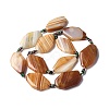 Natural Banded Agate/Striped Agate Beads Strands G-G196-A01-01-3
