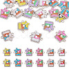 24Pcs 6 Colors Alloy Enamel Connector Charms FIND-TA0009-52-1