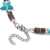 Synthetic Turquoise Tortoise Pendant Necklaces NJEW-JN04573-01-4