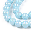Electroplate Opaque Glass Beads Strands GLAA-T032-P10mm-AB10-3