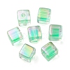 UV Plating Transparent Acrylic European Beads OACR-F004-10E-2
