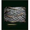Criss Cross Alloy Crystal Rhinestone Wide Finger Rings FS-WGCE8BA-01-3