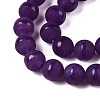 Frosted Natural White Jade Beads Strands G-T138-8mm-209F-3