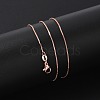 Brass Box Chain Necklaces for Women NJEW-D302-42RG-2