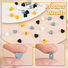 32Pcs 4 Colors Baking Paint Brass Beads KK-PH0009-92-4