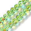 Transparent Electroplate Glass Beads Strands X-GLAA-Q099-C01-10-1-1