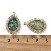 Natural African Turquoise(Jasper) Faceted Teardrop Pendants G-I375-01G-14-3