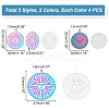24Pcs 6 Style Ion Plating(IP) 201 & 304 Stainless Steel Filigree Pendants STAS-UN0042-06-3